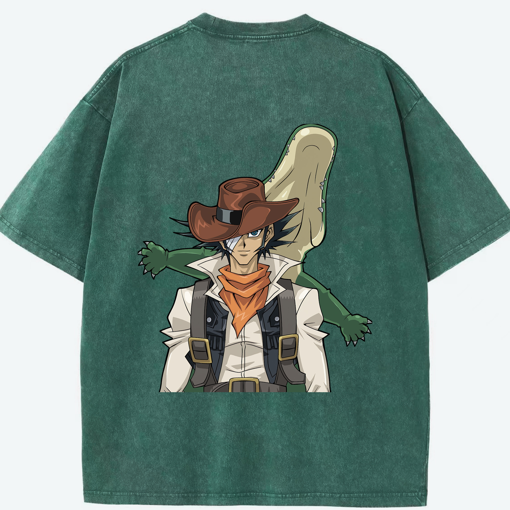 （画像用） 遊☆戯☆王 Yu-Gi-Oh! 綿100% ヴィンテージ風 半袖Tシャツ（背面プリント）
